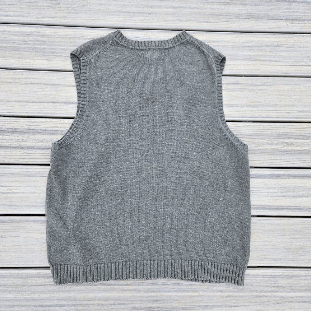 LL Bean Sweater Vest Mens XL Forest Green V Neck 100% Cotton Casual 0FW80 - Picture 2 of 7